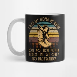 We're On The Borderline Caught Between The Tides Of Pain And Rapture Cowboy Boots Mug